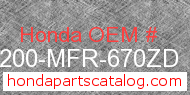 Honda 52200-MFR-670ZD genuine part number image