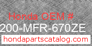 Honda 52200-MFR-670ZE genuine part number image