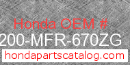Honda 52200-MFR-670ZG genuine part number image