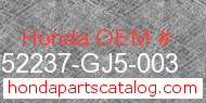 Honda 52237-GJ5-003 genuine part number image