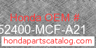 Honda 52400-MCF-A21 genuine part number image