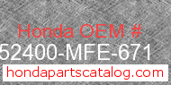 Honda 52400-MFE-671 genuine part number image