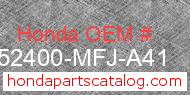 Honda 52400-MFJ-A41 genuine part number image