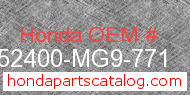 Honda 52400-MG9-771 genuine part number image