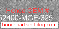 Honda 52400-MGE-325 genuine part number image