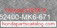 Honda 52400-MK6-671 genuine part number image