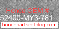 Honda 52400-MY3-781 genuine part number image