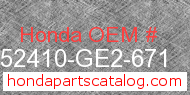 Honda 52410-GE2-671 genuine part number image