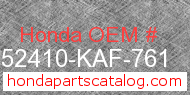 Honda 52410-KAF-761 genuine part number image