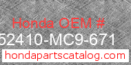 Honda 52410-MC9-671 genuine part number image