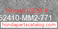 Honda 52410-MM2-771 genuine part number image