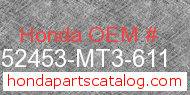 Honda 52453-MT3-611 genuine part number image
