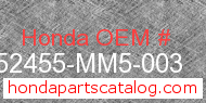 Honda 52455-MM5-003 genuine part number image