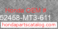 Honda 52458-MT3-611 genuine part number image
