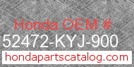 Honda 52472-KYJ-900 genuine part number image