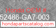 Honda 52486-GA7-003 genuine part number image