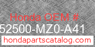 Honda 52500-MZ0-A41 genuine part number image