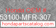 Honda 53100-MFR-307 genuine part number image