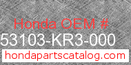 Honda 53103-KR3-000 genuine part number image