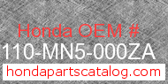 Honda 53110-MN5-000ZA genuine part number image