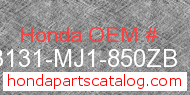 Honda 53131-MJ1-850ZB genuine part number image