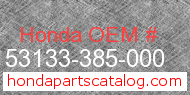 Honda 53133-385-000 genuine part number image