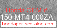 Honda 53150-MT4-000ZA genuine part number image