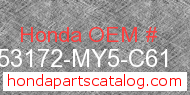 Honda 53172-MY5-C61 genuine part number image