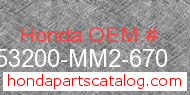 Honda 53200-MM2-670 genuine part number image