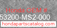 Honda 53200-MS2-000 genuine part number image