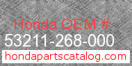 Honda 53211-268-000 genuine part number image