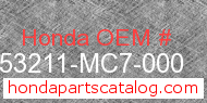 Honda 53211-MC7-000 genuine part number image