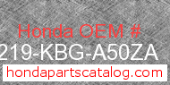 Honda 53219-KBG-A50ZA genuine part number image