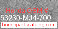 Honda 53230-MJ4-700 genuine part number image