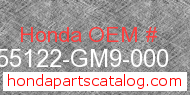 Honda 55122-GM9-000 genuine part number image