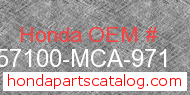 Honda 57100-MCA-971 genuine part number image