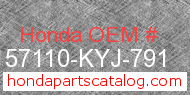 Honda 57110-KYJ-791 genuine part number image
