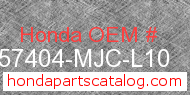Honda 57404-MJC-L10 genuine part number image