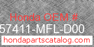 Honda 57411-MFL-D00 genuine part number image