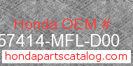 Honda 57414-MFL-D00 genuine part number image
