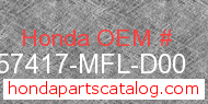 Honda 57417-MFL-D00 genuine part number image