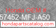 Honda 57452-MFJ-A50 genuine part number image