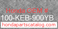 Honda 61100-KEB-900YB genuine part number image