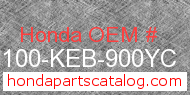 Honda 61100-KEB-900YC genuine part number image