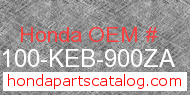 Honda 61100-KEB-900ZA genuine part number image