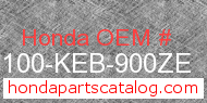 Honda 61100-KEB-900ZE genuine part number image