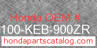 Honda 61100-KEB-900ZR genuine part number image