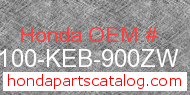 Honda 61100-KEB-900ZW genuine part number image