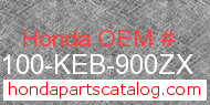 Honda 61100-KEB-900ZX genuine part number image