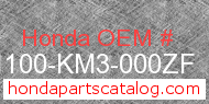 Honda 61100-KM3-000ZF genuine part number image